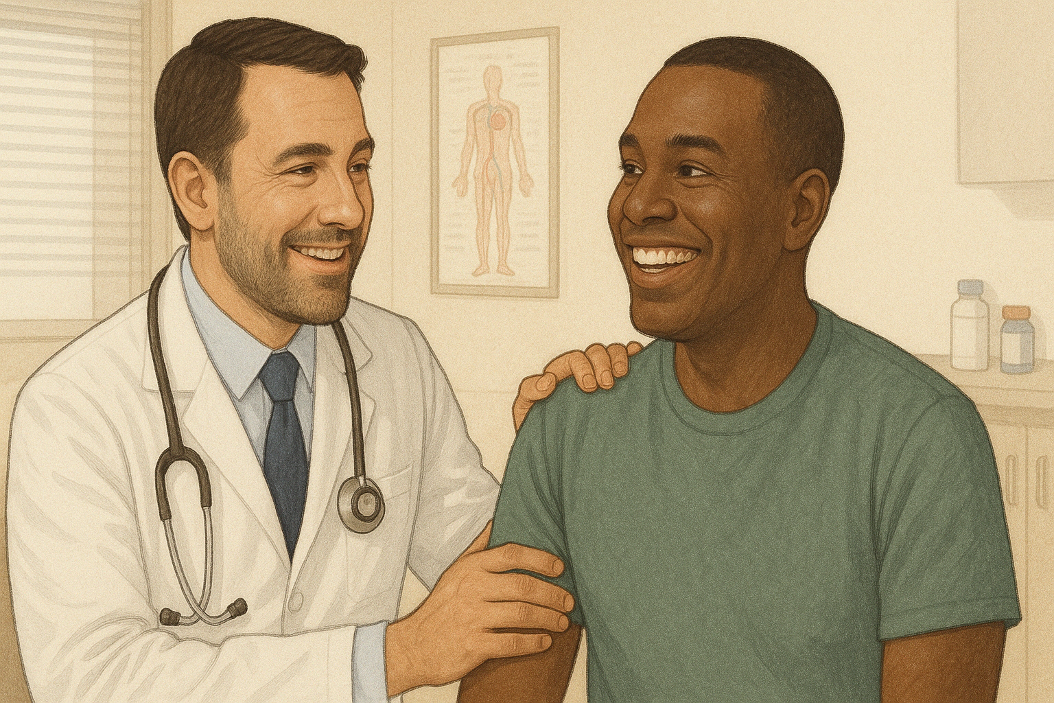 Doctor speaking with a clinical research participant